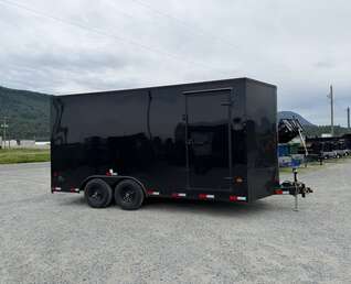 Thumbnail Photo of 2027 Royal Cargo 8.5X16 V NOSE Cargo / Enclosed Trailer Black w/ Blackout Package RAMP DOOR EXTRA HEIGHT 11,400LB GVW (GSR)