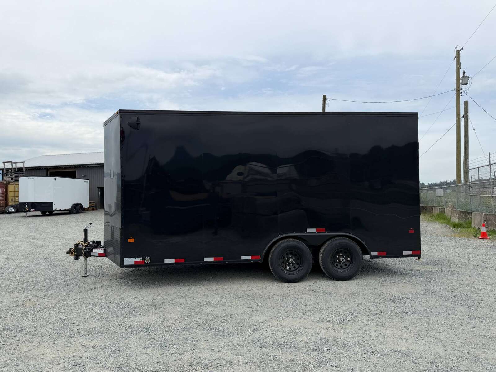 Photo of 2027 Royal Cargo 8.5X16 V NOSE Cargo / Enclosed Trailer Black w/ Blackout Package RAMP DOOR EXTRA HEIGHT 11,400LB GVW (GSR)