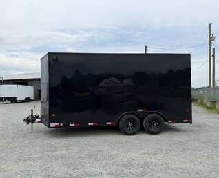 Thumbnail Photo of 2027 Royal Cargo 8.5X16 V NOSE Cargo / Enclosed Trailer Black w/ Blackout Package RAMP DOOR EXTRA HEIGHT 11,400LB GVW (GSR)