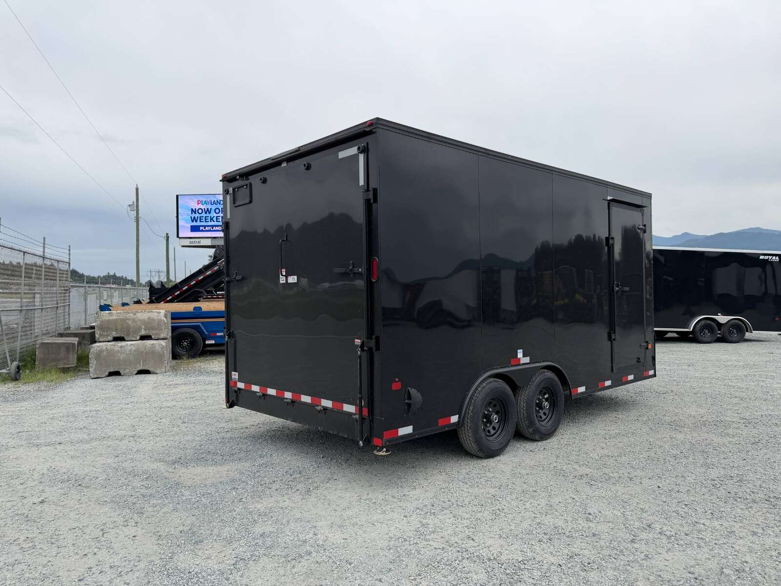 Photo of 2027 Royal Cargo 8.5X16 V NOSE Cargo / Enclosed Trailer Black w/ Blackout Package RAMP DOOR EXTRA HEIGHT 11,400LB GVW (GSR)