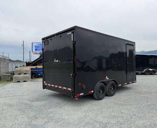 Thumbnail Photo of 2027 Royal Cargo 8.5X16 V NOSE Cargo / Enclosed Trailer Black w/ Blackout Package RAMP DOOR EXTRA HEIGHT 11,400LB GVW (GSR)