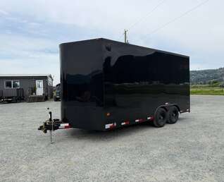 Thumbnail Photo of 2027 Royal Cargo 8.5X16 V NOSE Cargo / Enclosed Trailer Black w/ Blackout Package RAMP DOOR EXTRA HEIGHT 11,400LB GVW (GSR)