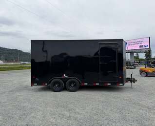 Thumbnail Photo of 2027 Royal Cargo 8.5X16 V NOSE Cargo / Enclosed Trailer Black w/ Blackout Package RAMP DOOR EXTRA HEIGHT 11,400LB GVW (GSR)