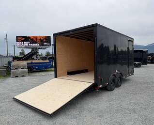 Thumbnail Photo of 2027 Royal Cargo 8.5X16 V NOSE Cargo / Enclosed Trailer Black w/ Blackout Package RAMP DOOR EXTRA HEIGHT 11,400LB GVW (GSR)
