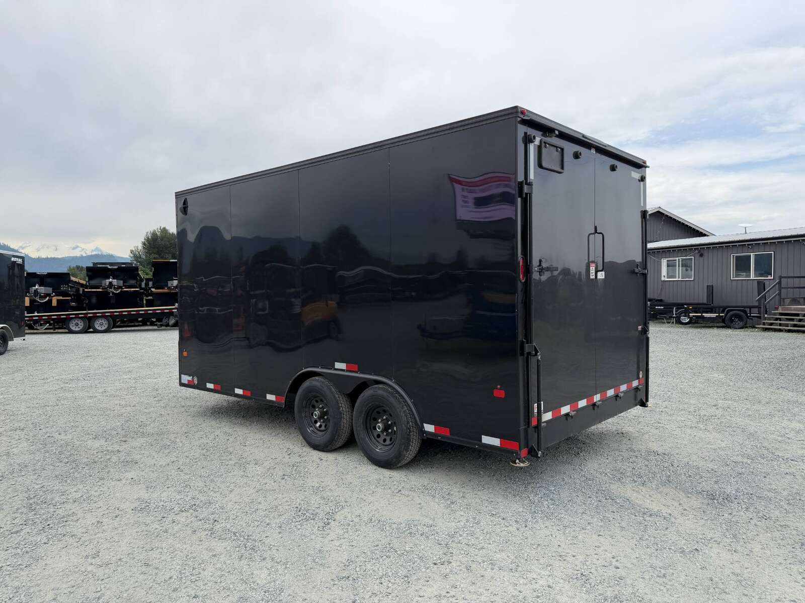 Photo of 2027 Royal Cargo 8.5X16 V NOSE Cargo / Enclosed Trailer Black w/ Blackout Package RAMP DOOR EXTRA HEIGHT 11,400LB GVW (GSR)