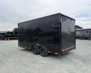 Thumbnail Photo of 2027 Royal Cargo 8.5X16 V NOSE Cargo / Enclosed Trailer Black w/ Blackout Package RAMP DOOR EXTRA HEIGHT 11,400LB GVW (GSR)