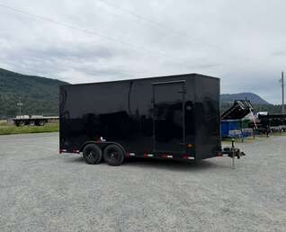 Thumbnail Photo of 2027 Royal Cargo 8.5X16 V NOSE Cargo / Enclosed Trailer Black w/ Blackout Package RAMP DOOR EXTRA HEIGHT 11,400LB GVW (GSR)