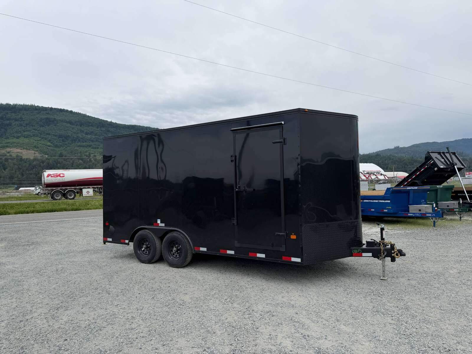 Photo of 2027 Royal Cargo 8.5X16 V NOSE Cargo / Enclosed Trailer Black w/ Blackout Package RAMP DOOR EXTRA HEIGHT 11,400LB GVW (GSR)