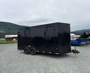 Thumbnail Photo of 2027 Royal Cargo 8.5X16 V NOSE Cargo / Enclosed Trailer Black w/ Blackout Package RAMP DOOR EXTRA HEIGHT 11,400LB GVW (GSR)