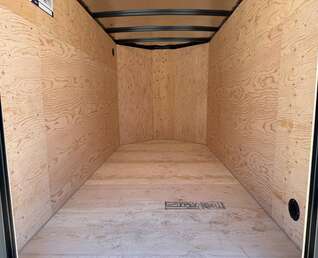 Thumbnail Photo of 2027 Royal Cargo 5x10 Cargo Enclosed Trailer V Nose Ramp Door Black 2900lb GVW (GSR)