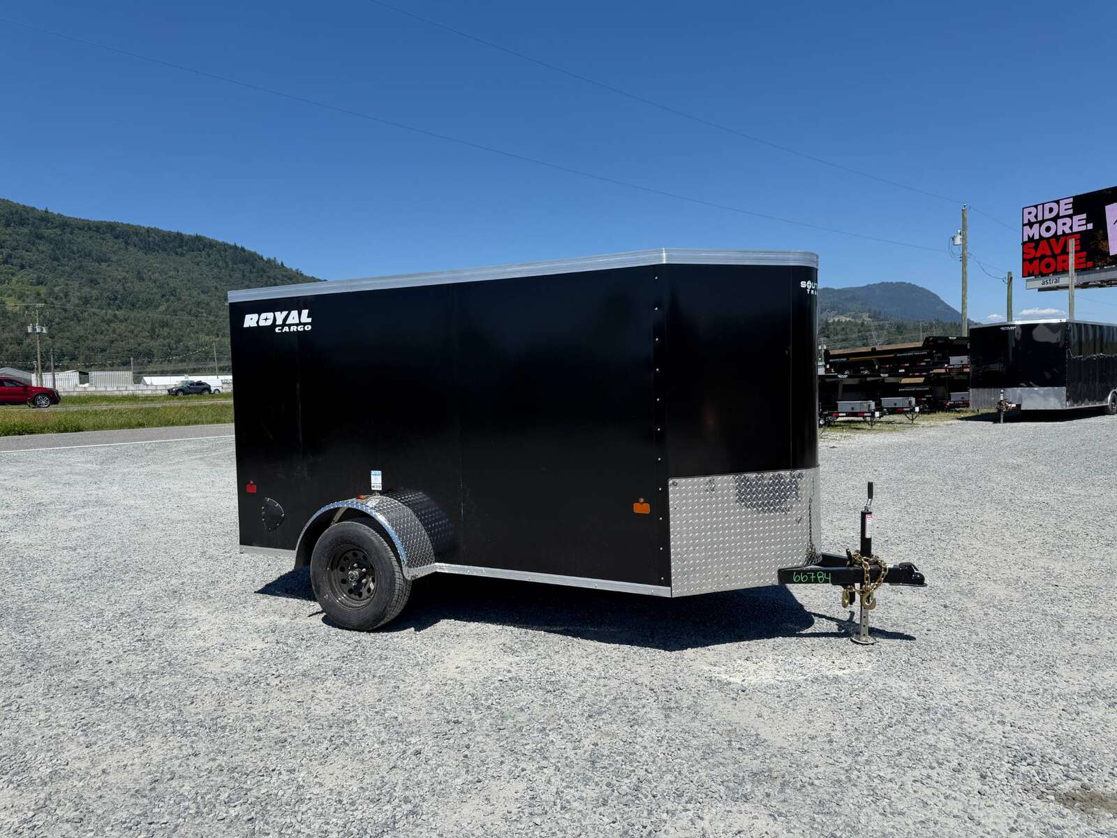 Photo of 2027 Royal Cargo 5x10 Cargo Enclosed Trailer V Nose Ramp Door Black 2900lb GVW (GSR)