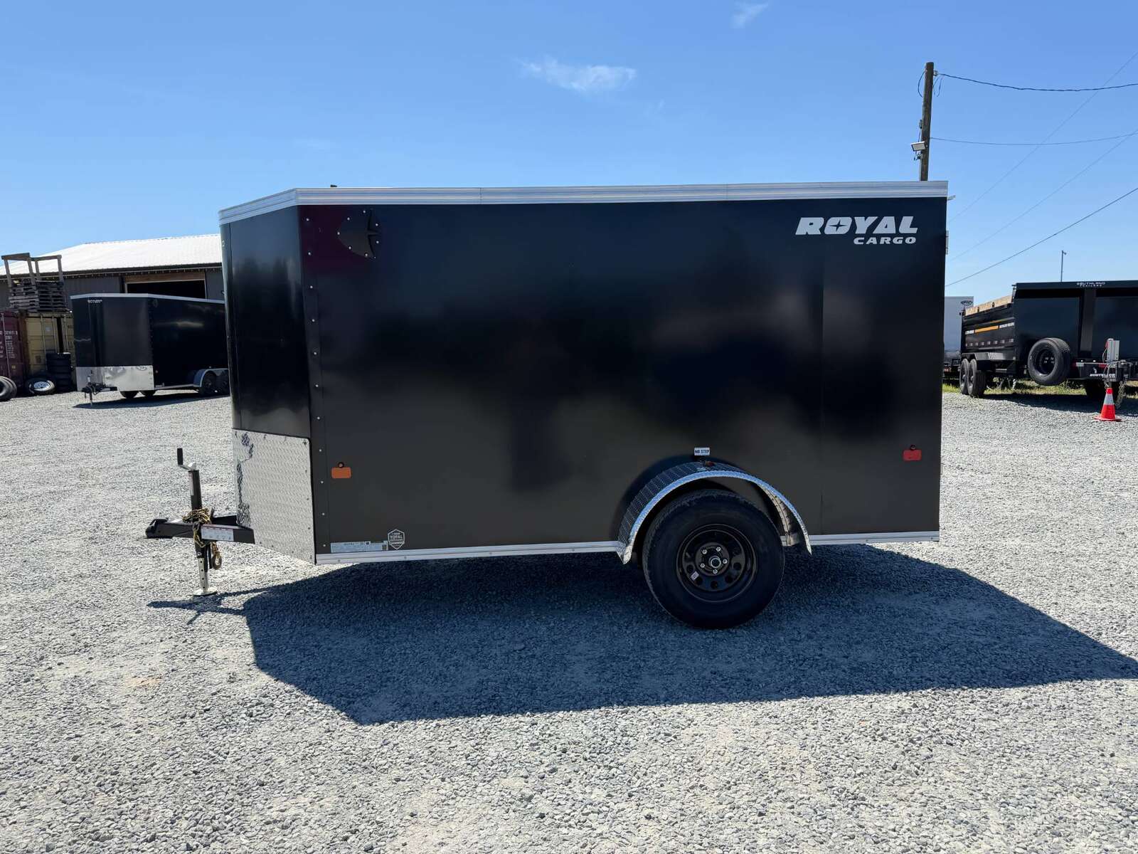 Photo of 2027 Royal Cargo 5x10 Cargo Enclosed Trailer V Nose Ramp Door Black 2900lb GVW (GSR)