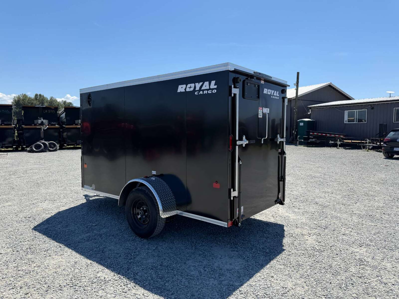 Photo of 2027 Royal Cargo 5x10 Cargo Enclosed Trailer V Nose Ramp Door Black 2900lb GVW (GSR)