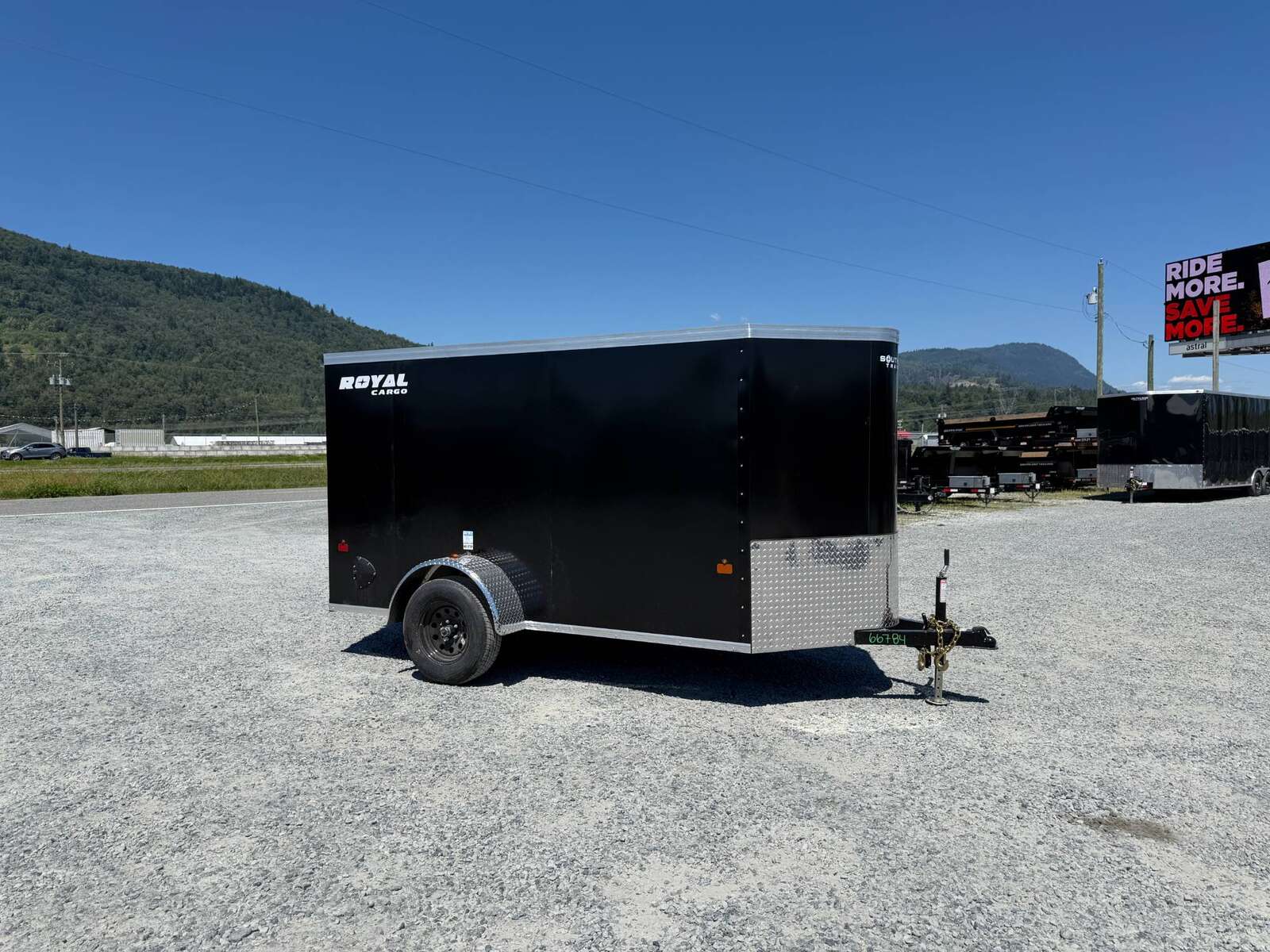 Photo of 2027 Royal Cargo 5x10 Cargo Enclosed Trailer V Nose Ramp Door Black 2900lb GVW (GSR)