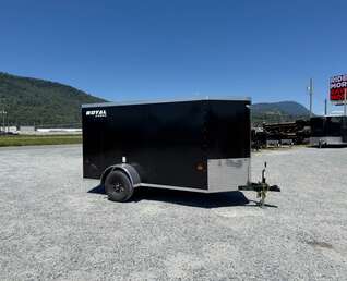 Thumbnail Photo of 2027 Royal Cargo 5x10 Cargo Enclosed Trailer V Nose Ramp Door Black 2900lb GVW (GSR)