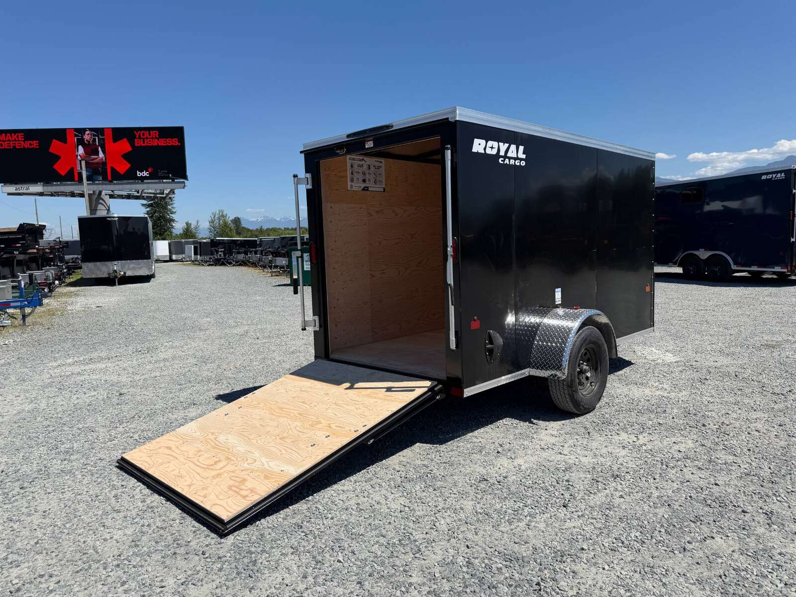 Photo of 2027 Royal Cargo 5x10 Cargo Enclosed Trailer V Nose Ramp Door Black 2900lb GVW (GSR)