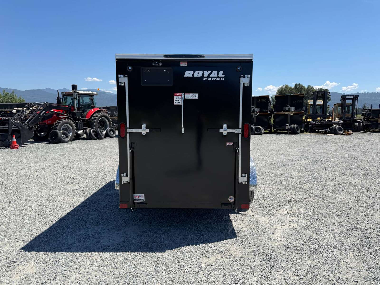 Photo of 2027 Royal Cargo 5x10 Cargo Enclosed Trailer V Nose Ramp Door Black 2900lb GVW (GSR)