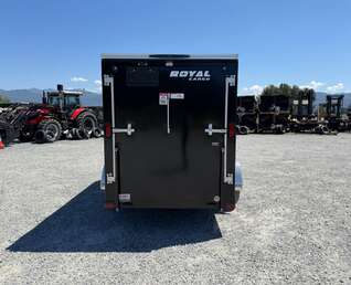 Thumbnail Photo of 2027 Royal Cargo 5x10 Cargo Enclosed Trailer V Nose Ramp Door Black 2900lb GVW (GSR)