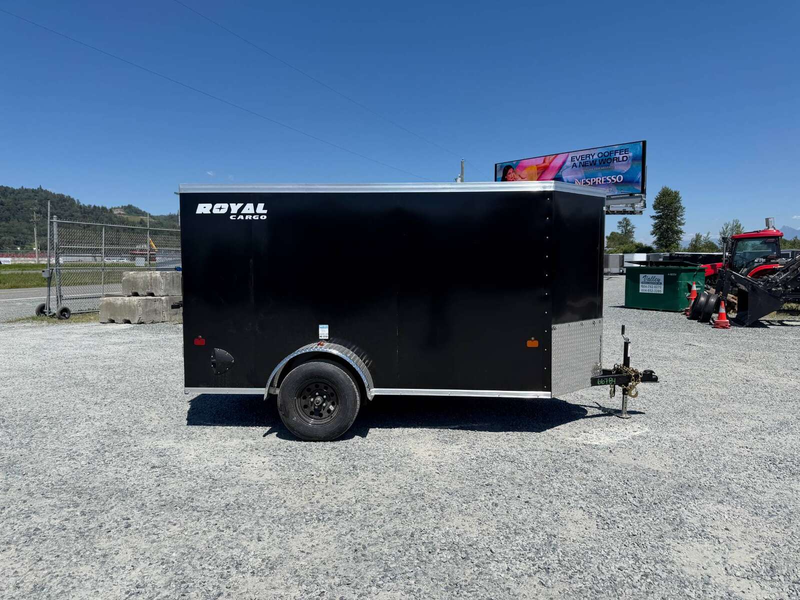 Photo of 2027 Royal Cargo 5x10 Cargo Enclosed Trailer V Nose Ramp Door Black 2900lb GVW (GSR)
