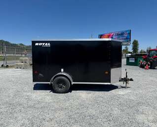Thumbnail Photo of 2027 Royal Cargo 5x10 Cargo Enclosed Trailer V Nose Ramp Door Black 2900lb GVW (GSR)
