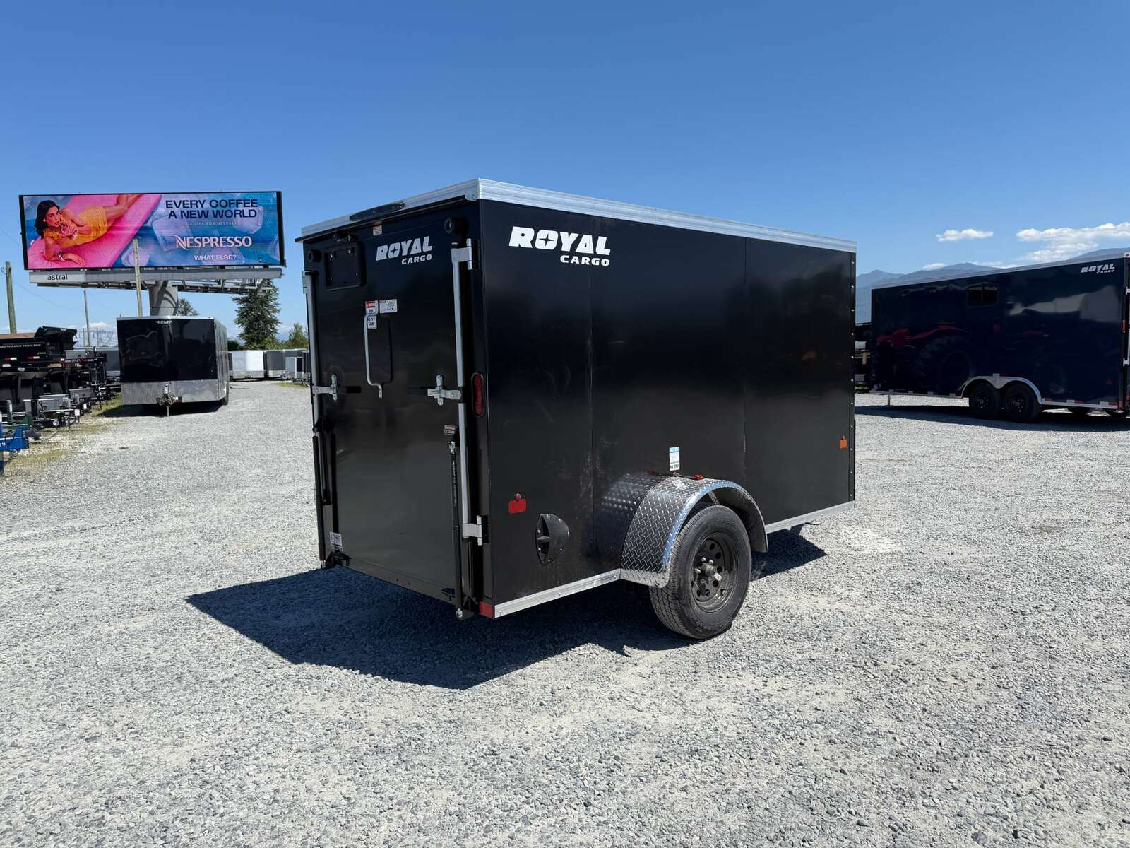 Photo of 2027 Royal Cargo 5x10 Cargo Enclosed Trailer V Nose Ramp Door Black 2900lb GVW (GSR)