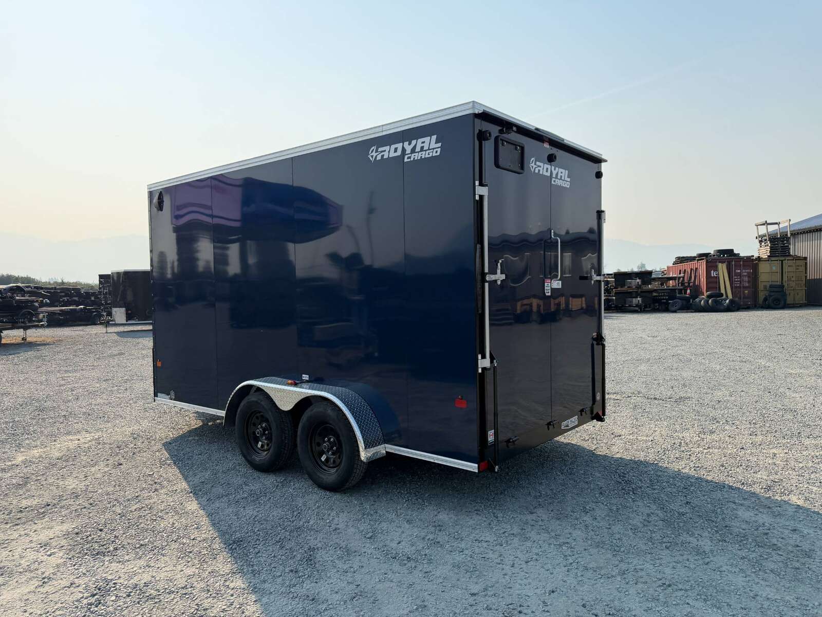 Photo of 2027 Royal Cargo 7X14 V Nose 7700LB GVW RAMP DOOR Blue Enclosed Cargo Trailer Extra Tall (GSR)