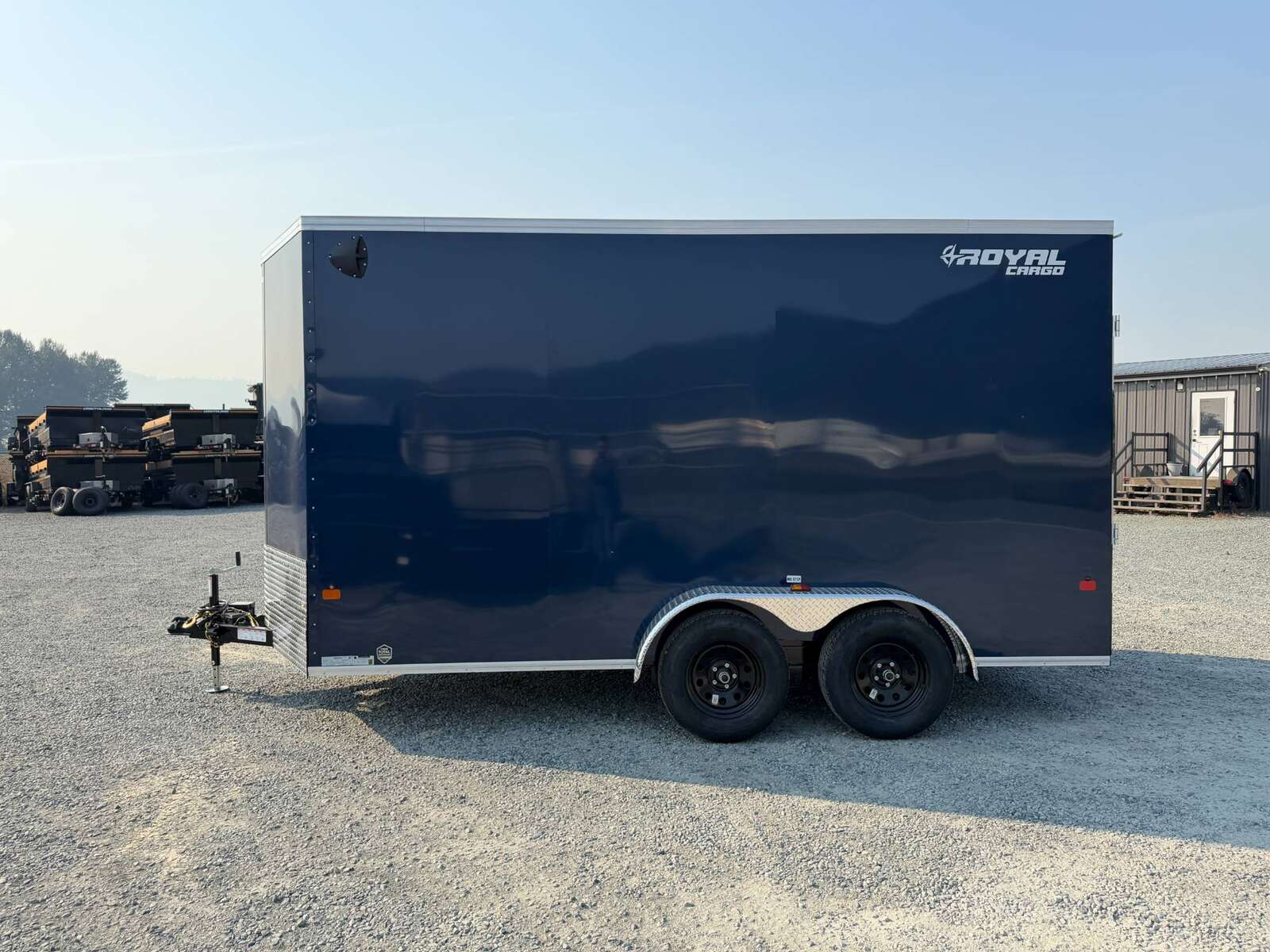 Photo of 2027 Royal Cargo 7X14 V Nose 7700LB GVW RAMP DOOR Blue Enclosed Cargo Trailer Extra Tall (GSR)