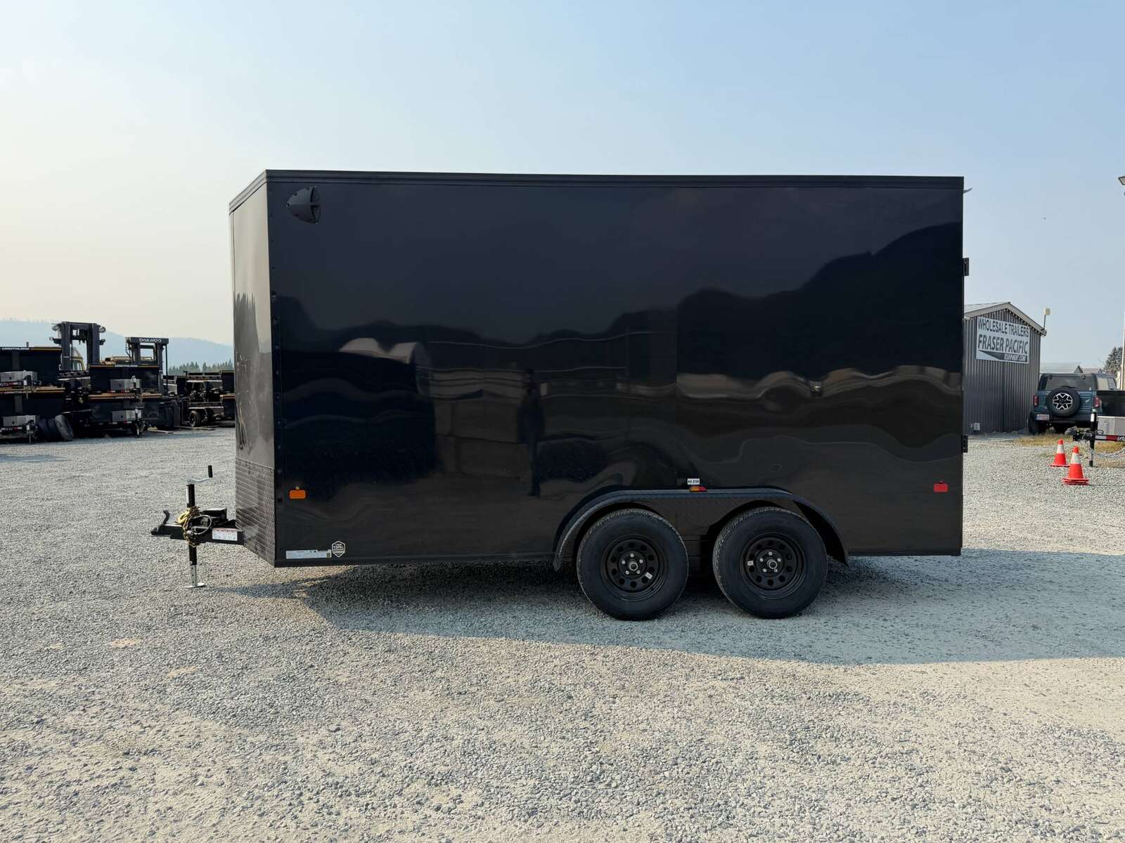 Photo of 2027 Royal Cargo 7X14 V Nose 7700LB GVW RAMP DOOR Black w/ Blackout Package Enclosed Cargo Trailer Extra Tall