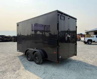 Thumbnail Photo of 2027 Royal Cargo 7X14 V Nose 7700LB GVW RAMP DOOR Black w/ Blackout Package Enclosed Cargo Trailer Extra Tall