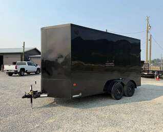 Thumbnail Photo of 2027 Royal Cargo 7X14 V Nose 7700LB GVW RAMP DOOR Black w/ Blackout Package Enclosed Cargo Trailer Extra Tall