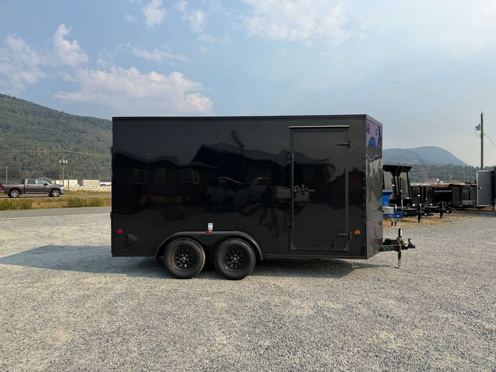 Photo of 2027 Royal Cargo 7X14 V Nose 7700LB GVW RAMP DOOR Black w/ Blackout Package Enclosed Cargo Trailer Extra Tall