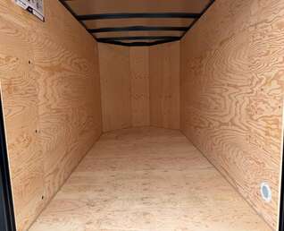 Thumbnail Photo of 2027 Royal Cargo 5x10 Cargo Enclosed Trailer V Nose Ramp Door White 2900lb GVW (GSR)