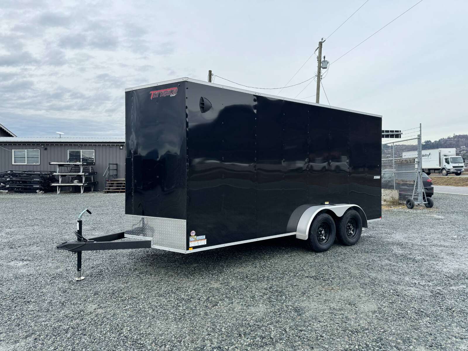 Photo of 2025 Mirage XE 7X16 V-Nose Ramp Door Cargo / Enclosed Trailer Extra Height Black 7000lb GVW