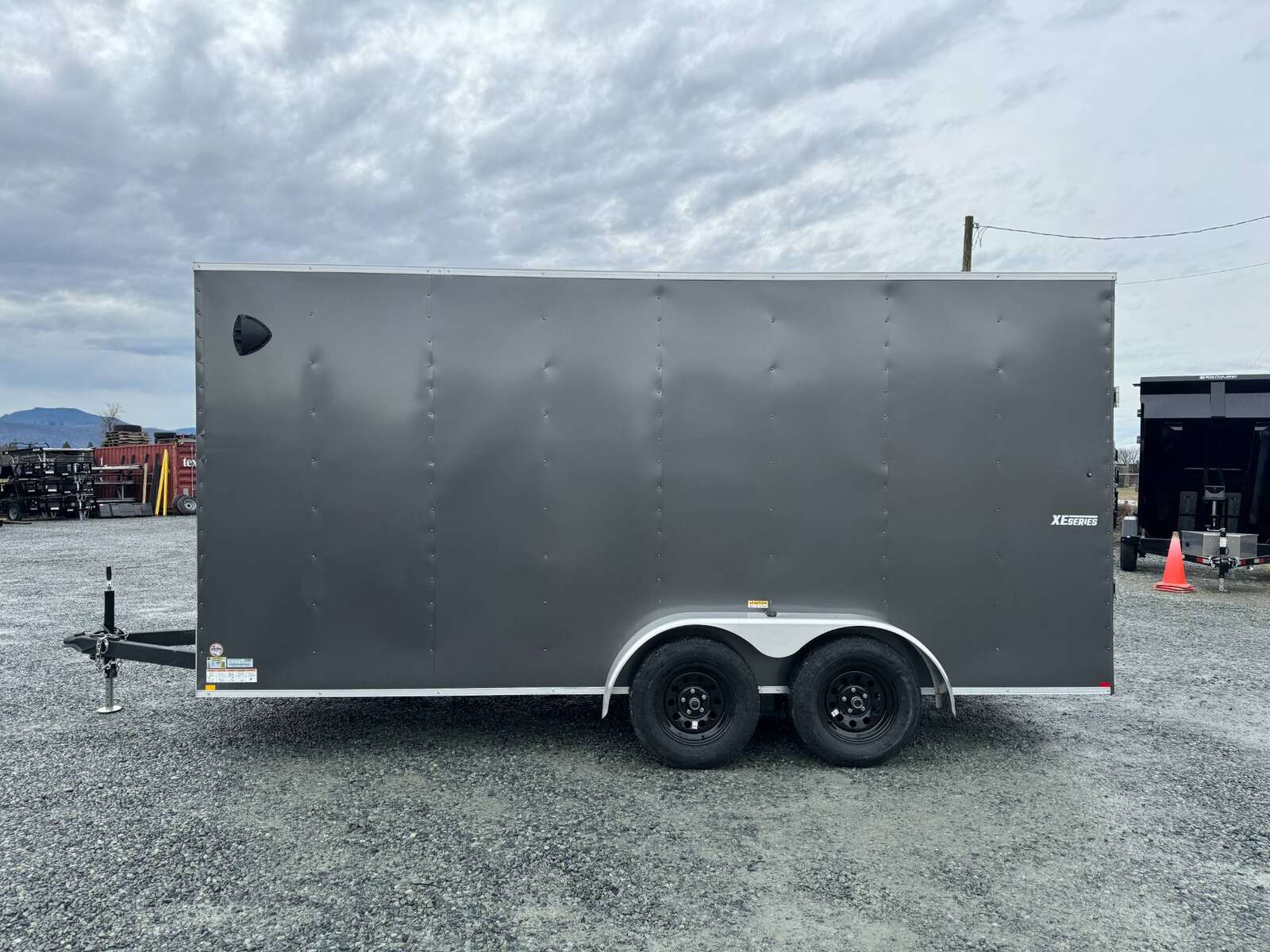 Photo of 2025 Mirage XE 7X16 V-Nose Ramp Door Cargo / Enclosed Trailer Extra Height Charcoal Grey 7000lb GVW