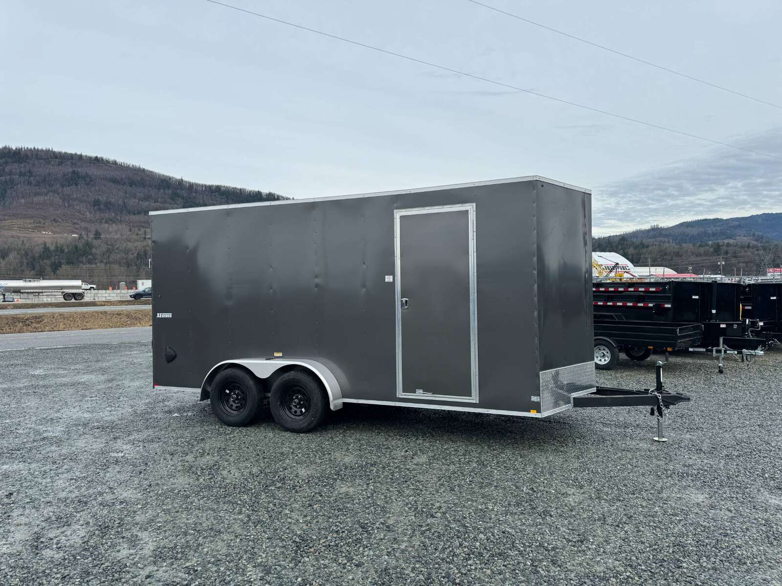 Photo of 2025 Mirage XE 7X16 V-Nose Ramp Door Cargo / Enclosed Trailer Extra Height Charcoal Grey 7000lb GVW