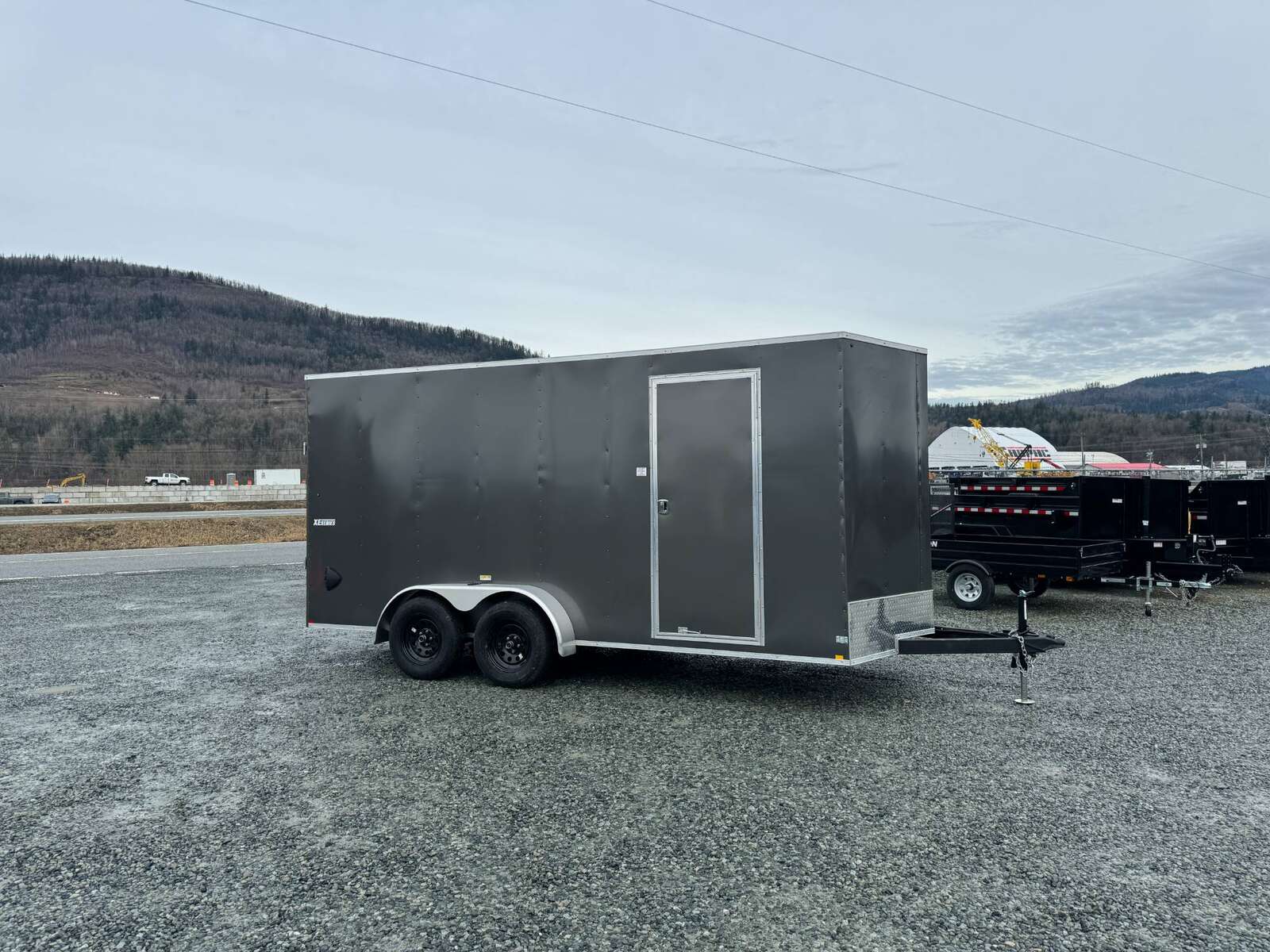 Photo of 2025 Mirage XE 7X16 V-Nose Ramp Door Cargo / Enclosed Trailer Extra Height Charcoal Grey 7000lb GVW