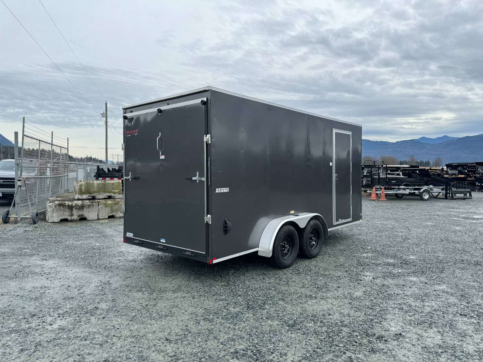 Photo of 2025 Mirage XE 7X16 V-Nose Ramp Door Cargo / Enclosed Trailer Extra Height Charcoal Grey 7000lb GVW