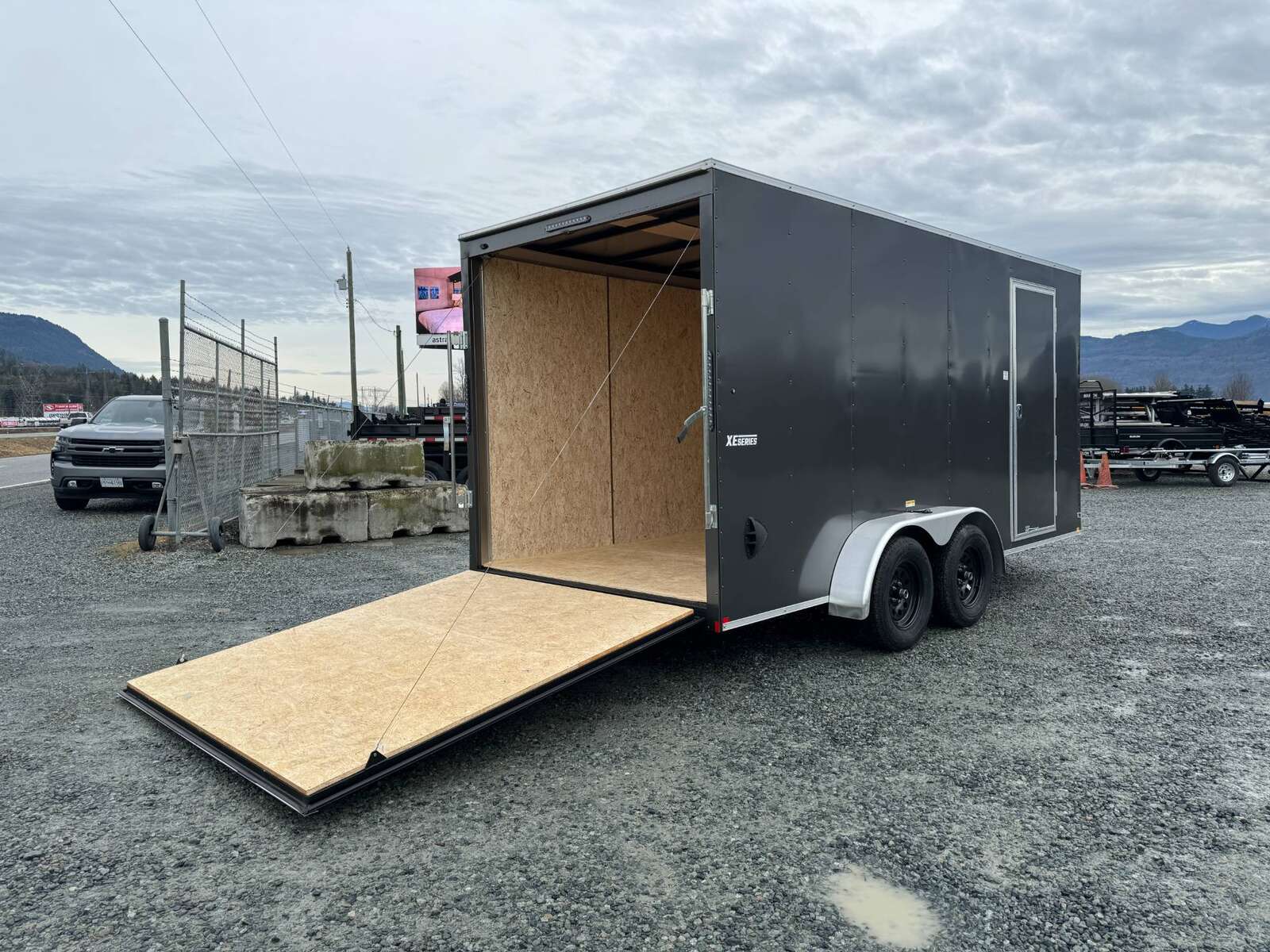 Photo of 2025 Mirage XE 7X16 V-Nose Ramp Door Cargo / Enclosed Trailer Extra Height Charcoal Grey 7000lb GVW