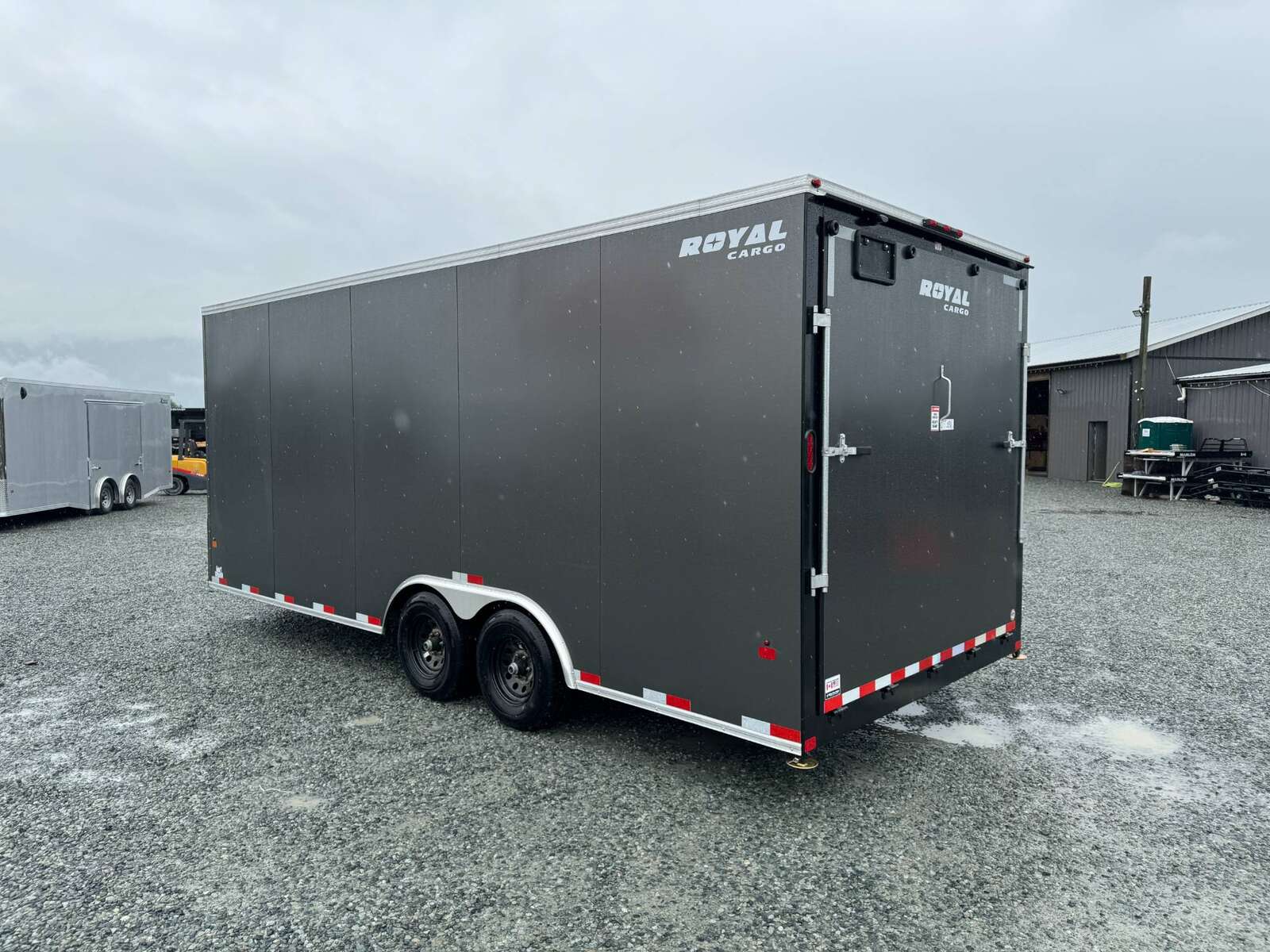 Photo of 2026 Royal Cargo 8.5x20 +V Nose 11,700lb Cargo / Enclosed Trailer Car Hauler Extra Height Ramp Door Charcoal Grey