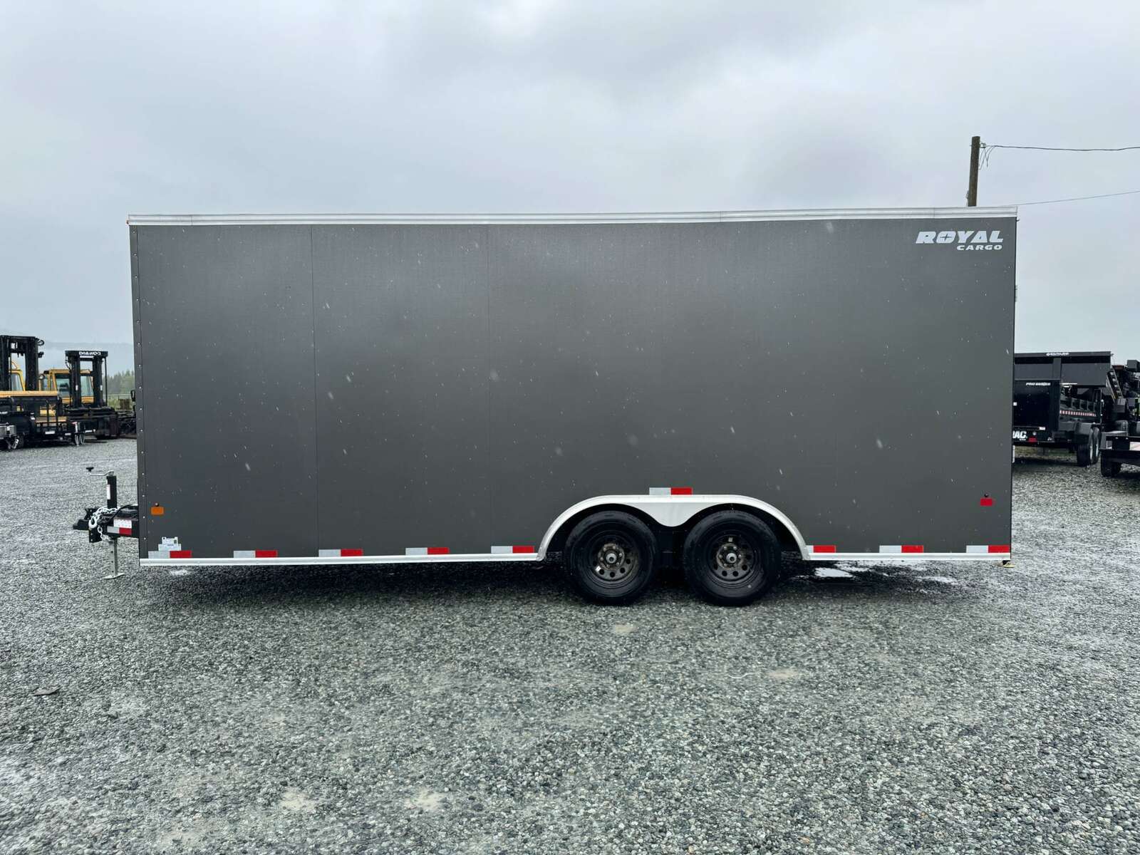 Photo of 2026 Royal Cargo 8.5x20 +V Nose 11,700lb Cargo / Enclosed Trailer Car Hauler Extra Height Ramp Door Charcoal Grey