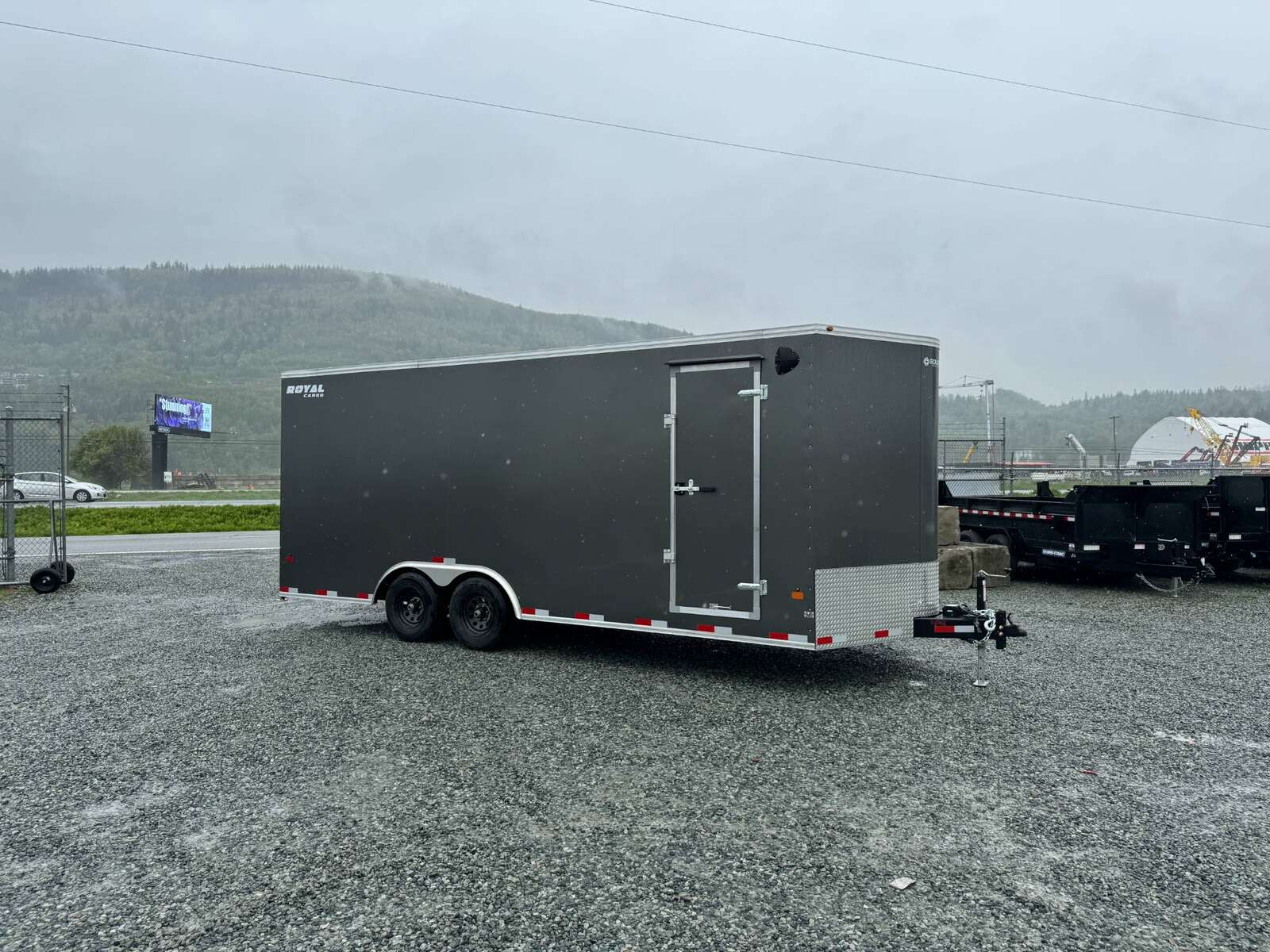 Photo of 2026 Royal Cargo 8.5x20 +V Nose 11,700lb Cargo / Enclosed Trailer Car Hauler Extra Height Ramp Door Charcoal Grey
