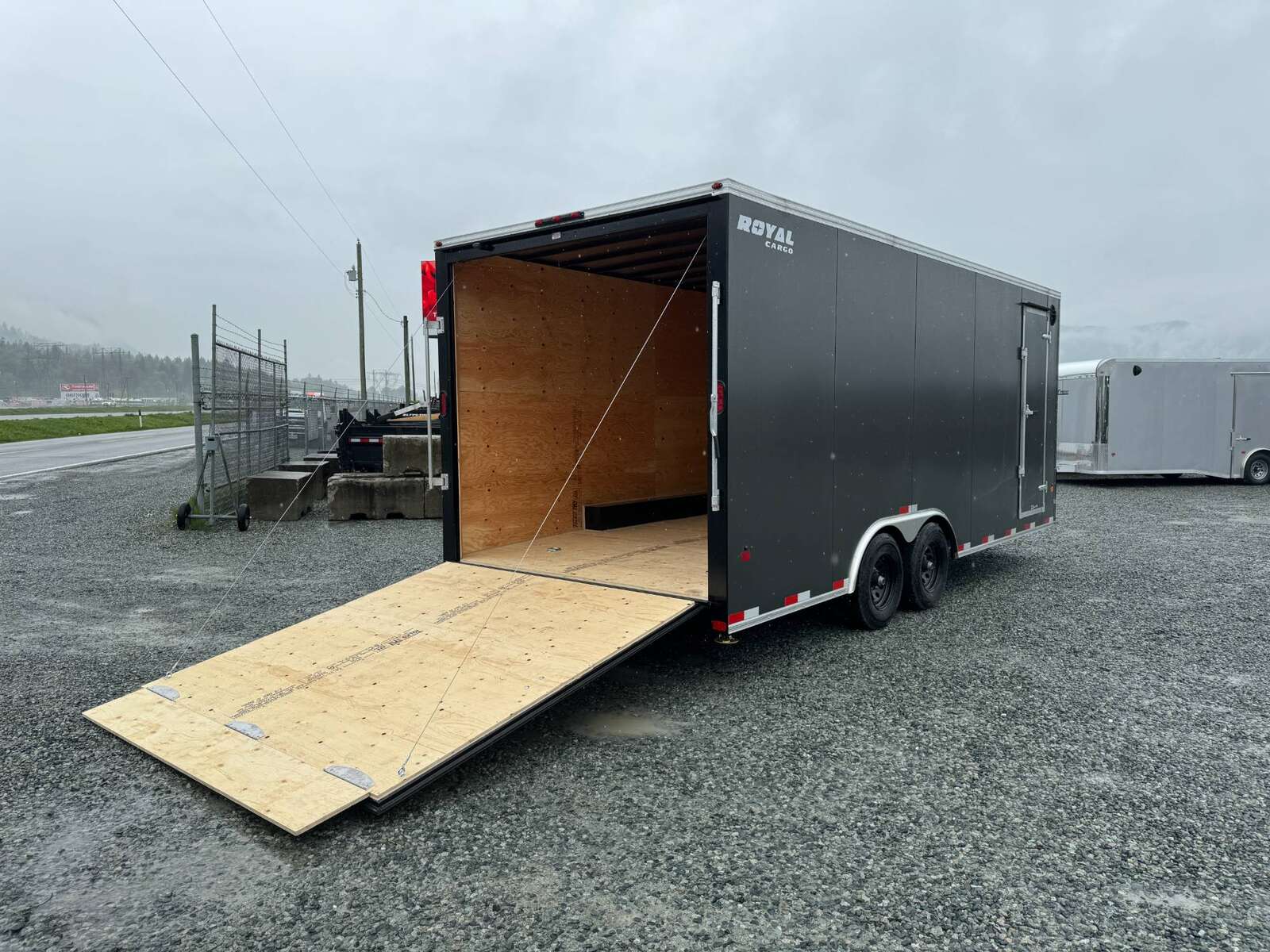 Photo of 2026 Royal Cargo 8.5x20 +V Nose 11,700lb Cargo / Enclosed Trailer Car Hauler Extra Height Ramp Door Charcoal Grey
