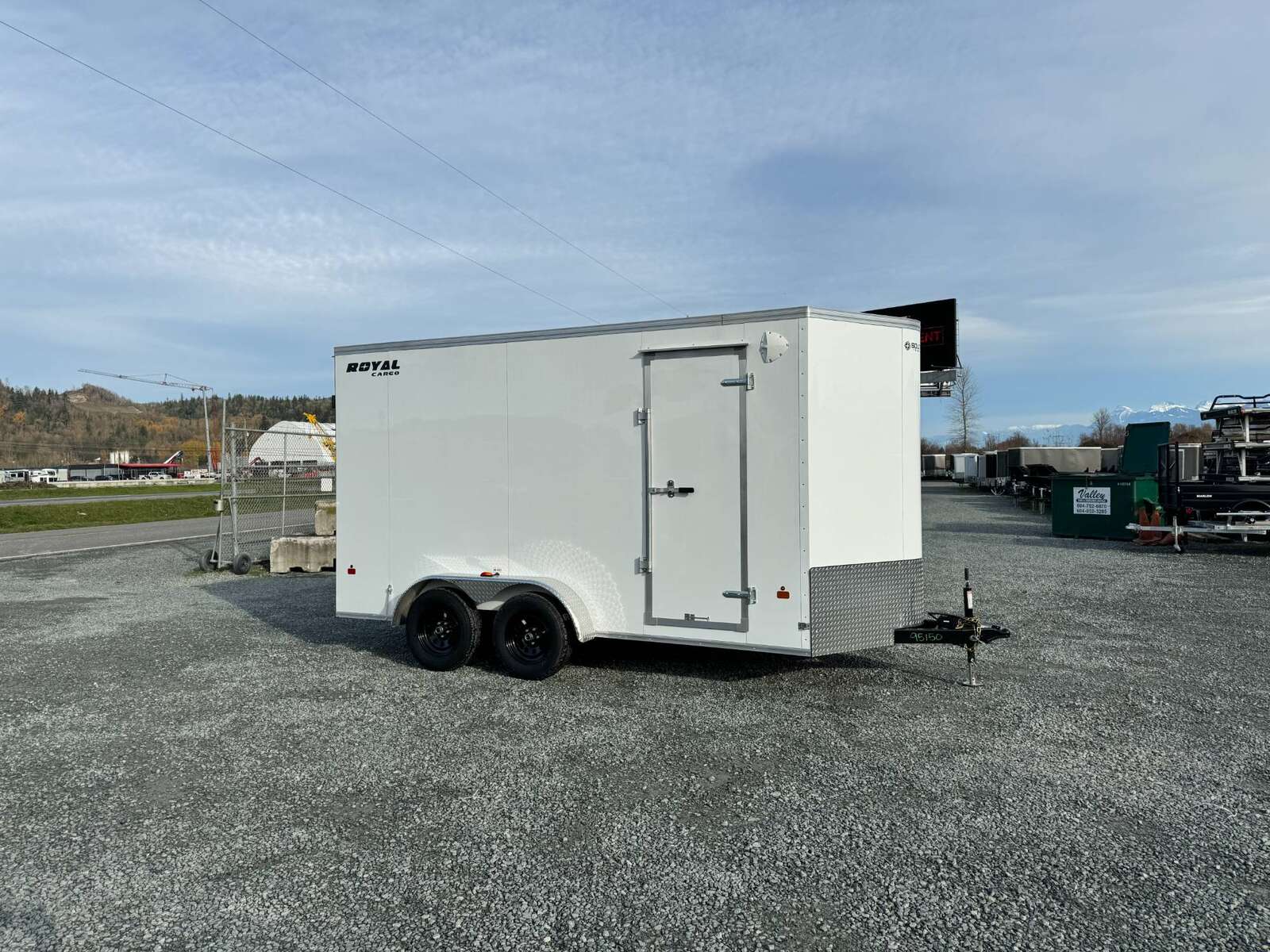 Photo of 2026 Royal Cargo 7X14 V Nose 7700LB GVW BARN DOORS WHITE Enclosed Trailer Extra Tall