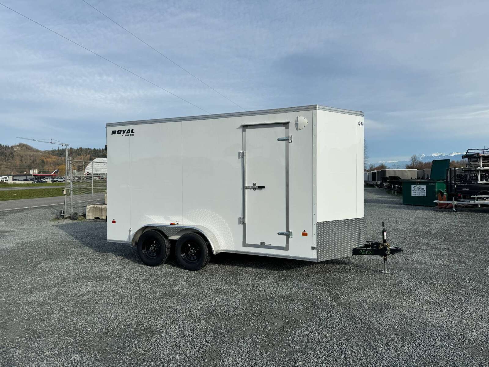 Photo of 2026 Royal Cargo 7X14 V Nose 7700LB GVW BARN DOORS WHITE Enclosed Trailer Extra Tall