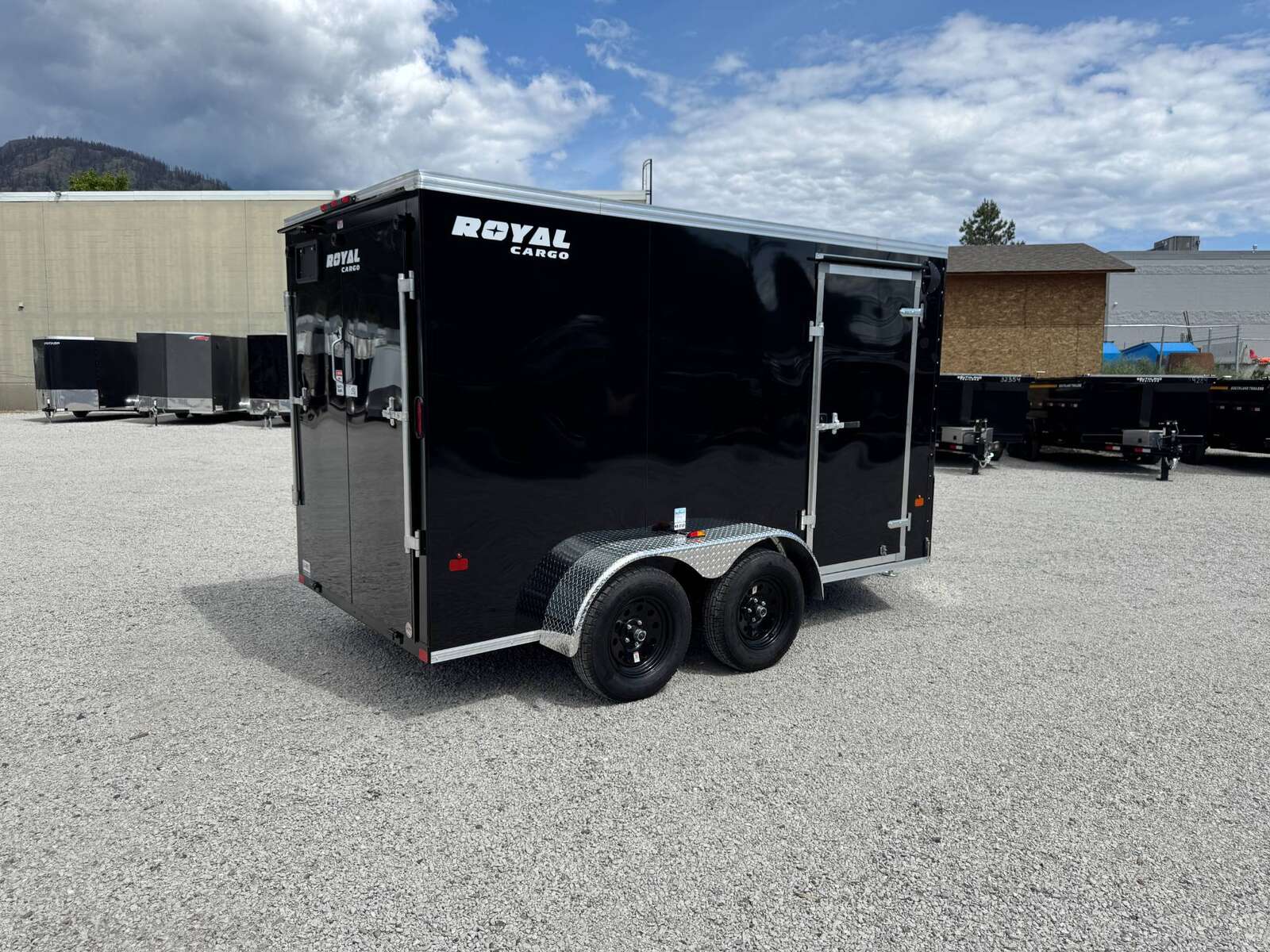 Photo of 2026 Royal Cargo 6x12 V Nose Cargo / Enclosed Trailer Ramp Door Gloss Black Tandem Axle 7700lb GVW
