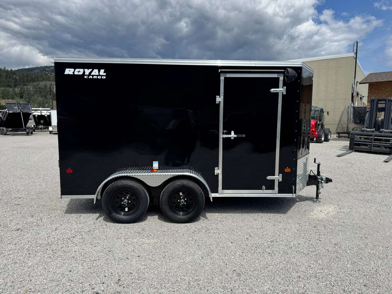 Photo of 2026 Royal Cargo 6x12 V Nose Cargo / Enclosed Trailer Ramp Door Gloss Black Tandem Axle 7700lb GVW