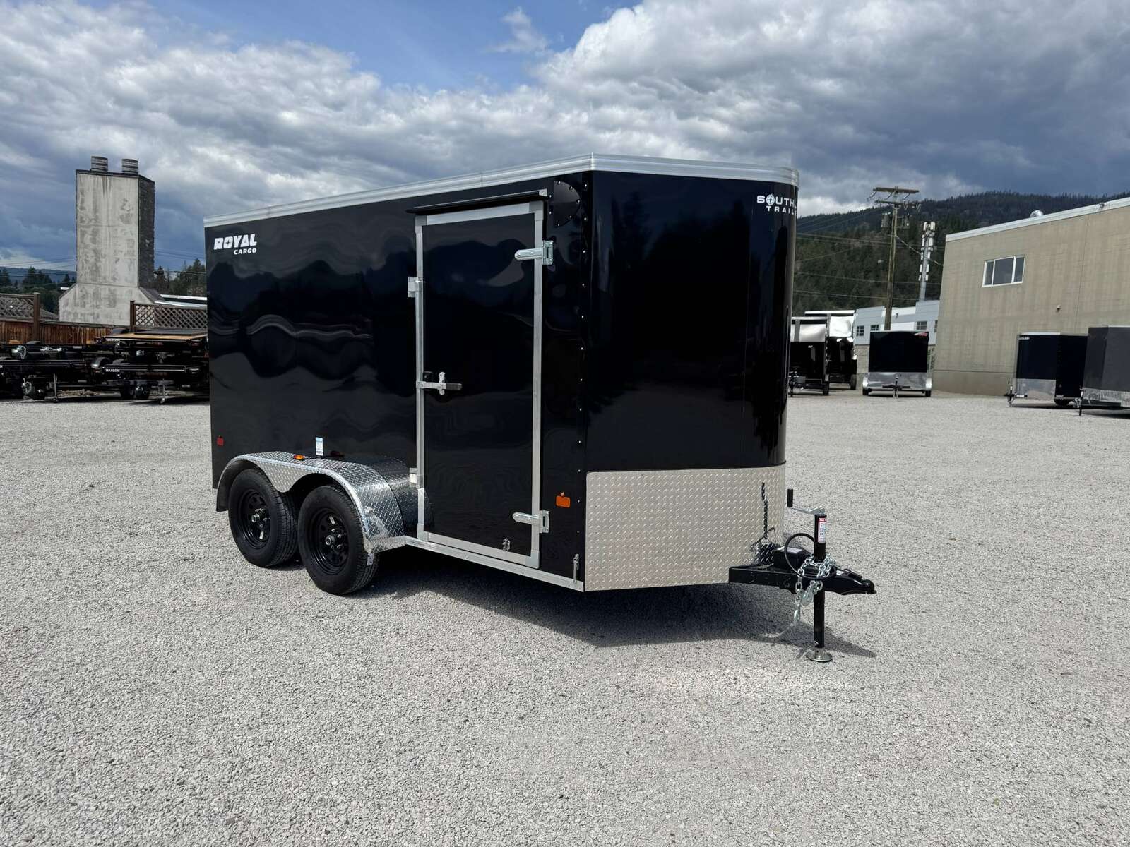 Photo of 2026 Royal Cargo 6x12 V Nose Cargo / Enclosed Trailer Ramp Door Gloss Black Tandem Axle 7700lb GVW