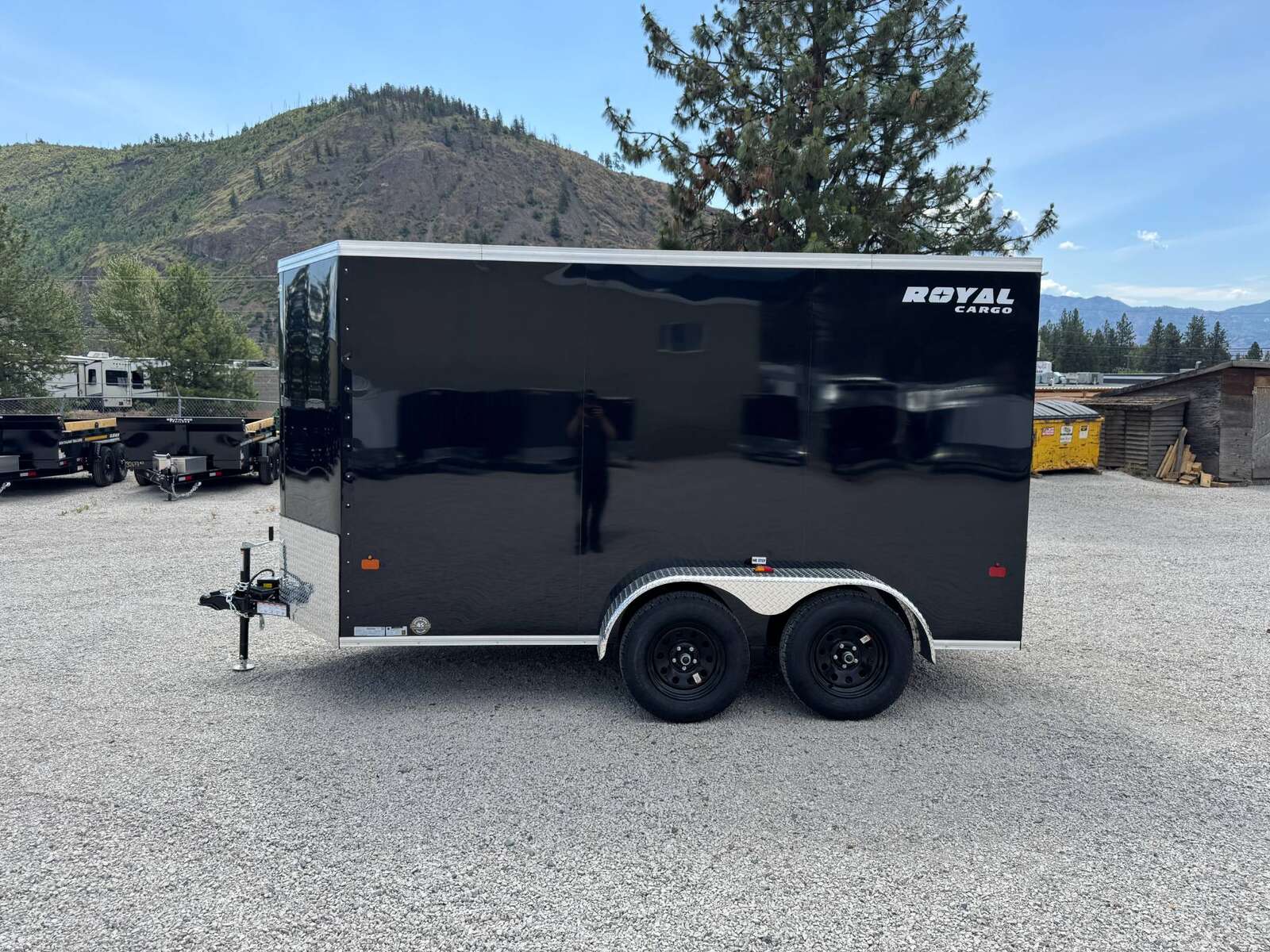 Photo of 2026 Royal Cargo 6x12 V Nose Cargo / Enclosed Trailer Ramp Door Gloss Black Tandem Axle 7700lb GVW