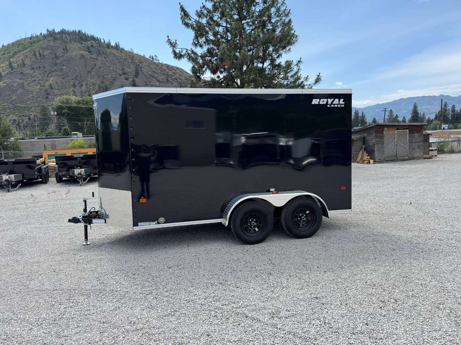 Photo of 2026 Royal Cargo 6x12 V Nose Cargo / Enclosed Trailer Ramp Door Gloss Black Tandem Axle 7700lb GVW