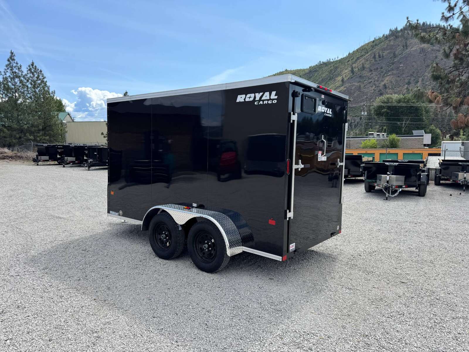 Photo of 2026 Royal Cargo 6x12 V Nose Cargo / Enclosed Trailer Ramp Door Gloss Black Tandem Axle 7700lb GVW